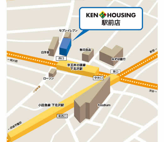 健ハウジング 駅前店 地図