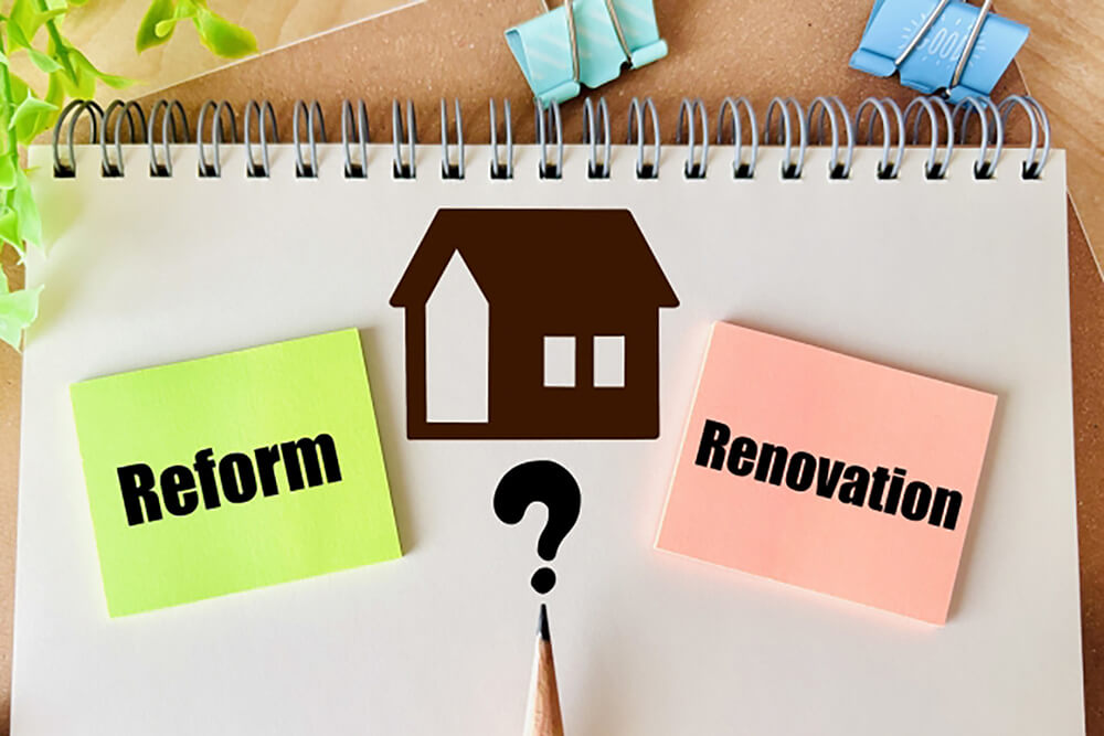 具体的な工事内容から見るリノベーションとリフォームの差