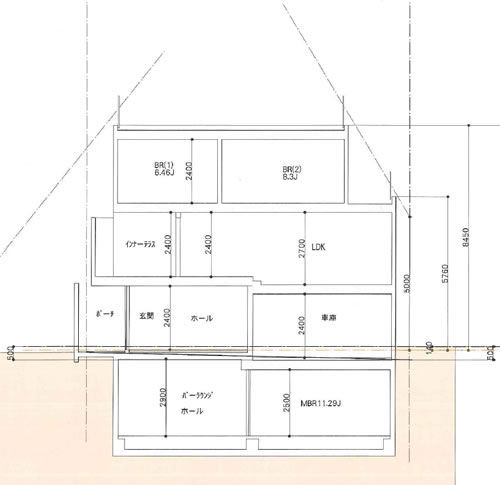 A区画 断面図