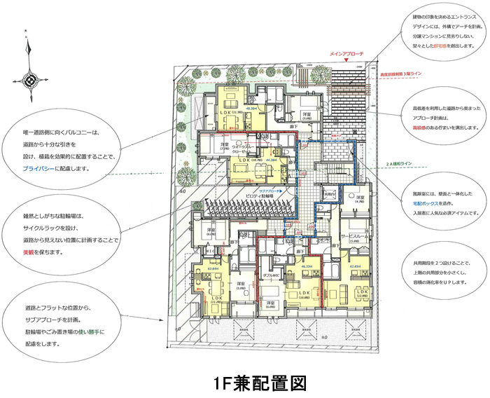 1F兼配置図