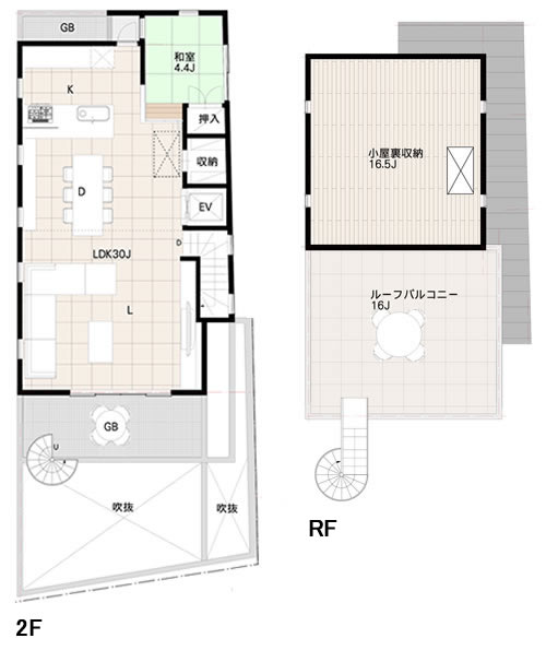 建物参考プラン（2分割 A区画）