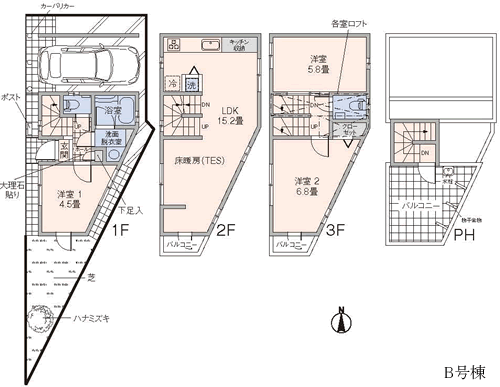 間取り B号棟