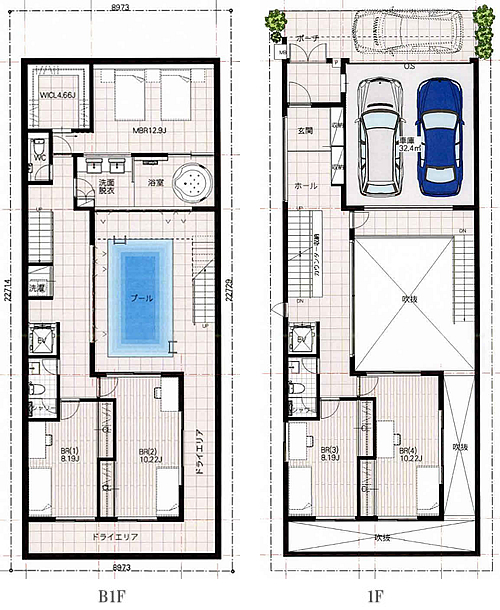 建物参考プラン（三区画の場合）