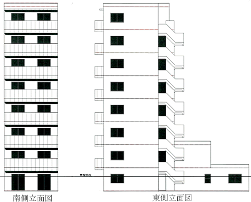 8階建て 立面図