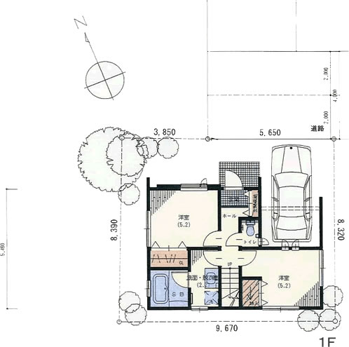 参考プラン B区画 間取り 1F