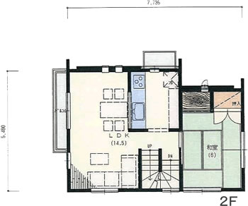 参考プラン B区画 間取り 2F