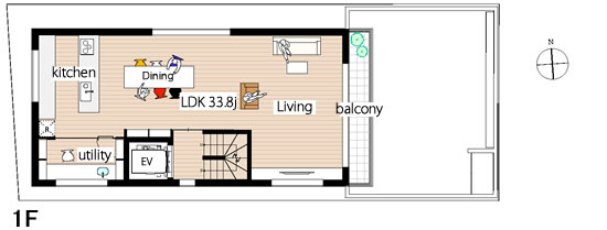 3分割（C区画）建物参考プラン