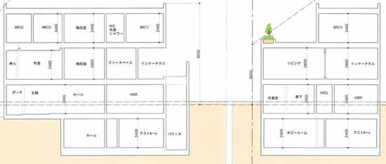 断面図（2分割 A区画）