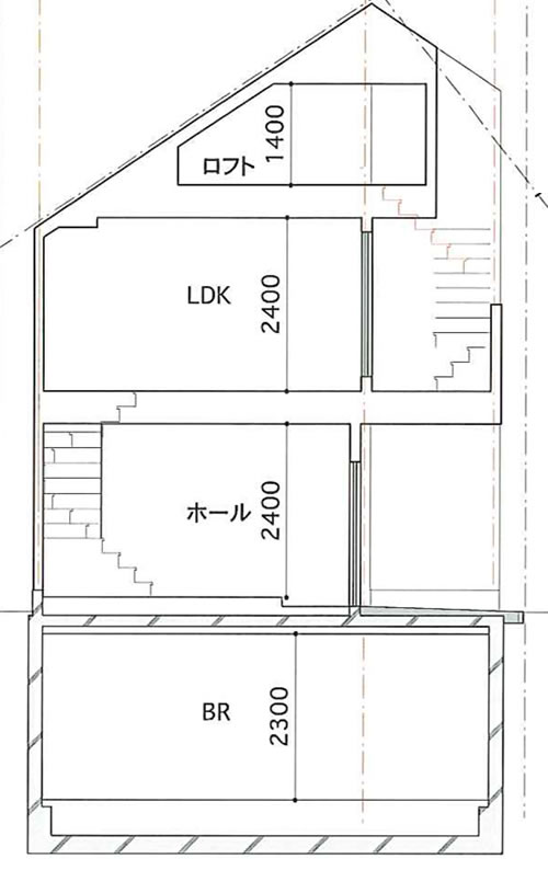 断面図 2分割(按分) A区画