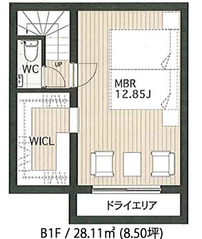 建物参考プラン 2分割(按分) A区画