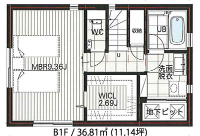 建物参考プラン 2分割 A区画