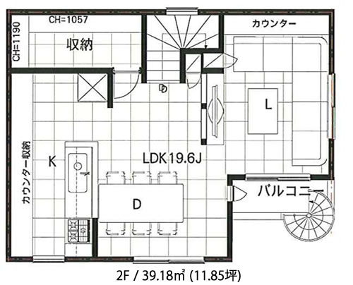 建物参考プラン 2分割 A区画