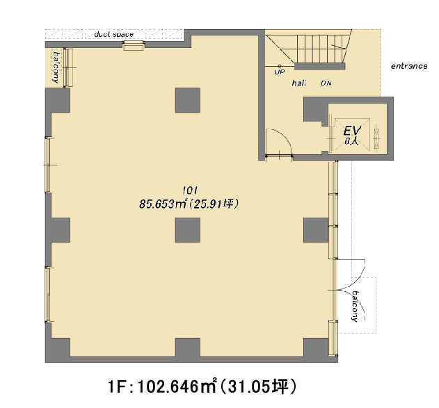 1F（店舗） 参考プラン