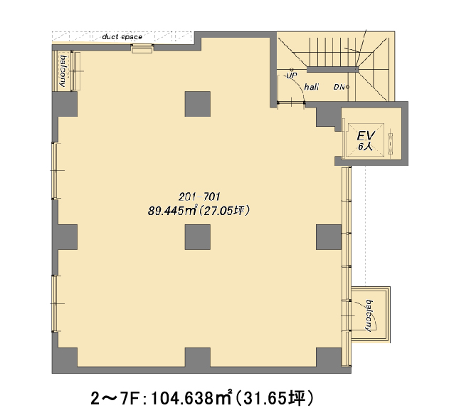 2F～7F（ファミリータイプ） 参考プラン